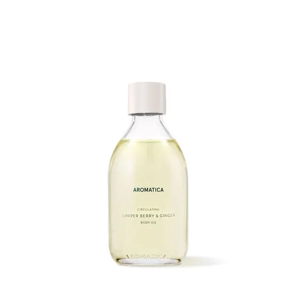Aromatica Circulating Juniper Berry & Ginger Body Oil, Vegan Formula 100ml